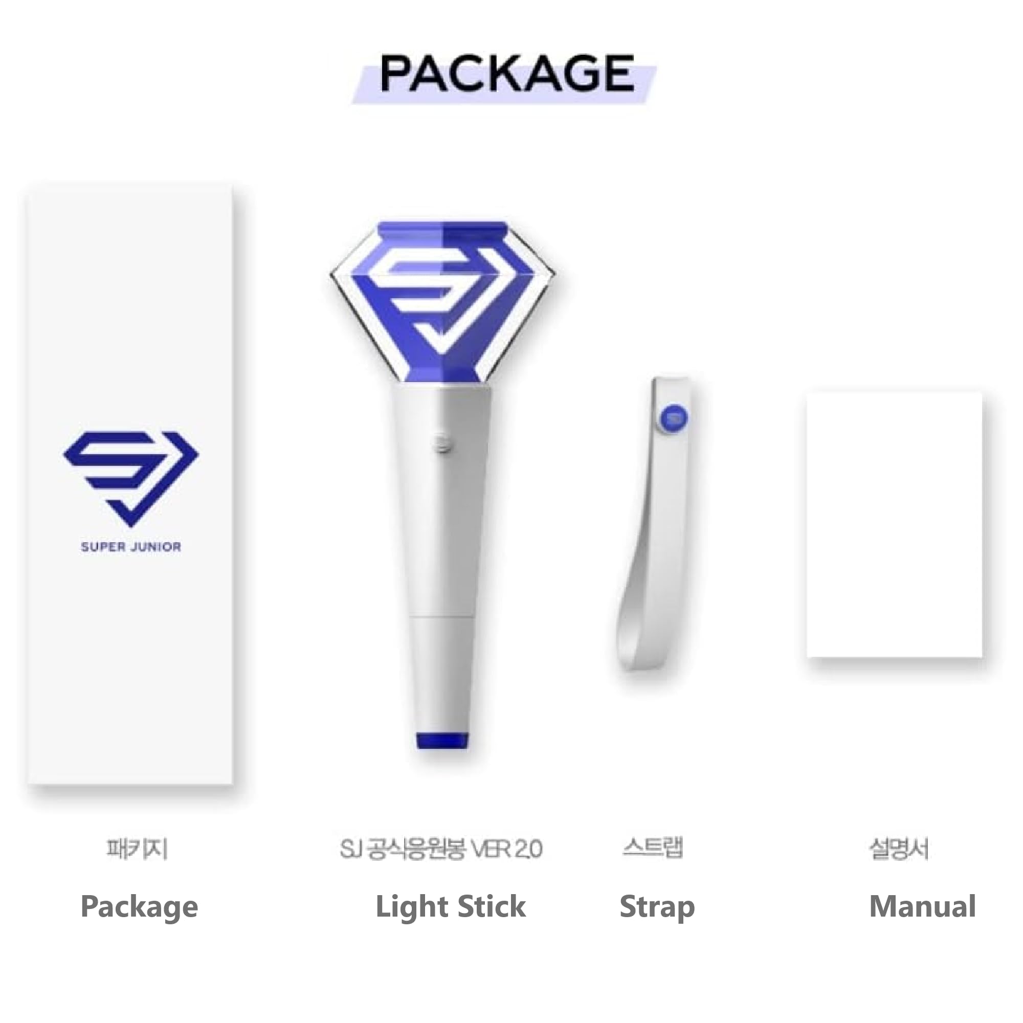 生産終了SUPER JUNIOR OFFICIAL FANLIGHT ver.2 Bastão de luz oficial Super-Junior Ver.2 – Luz de ventilador Kpop